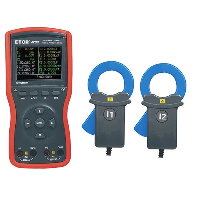 ETCR ETCR 4200 Double Clamp Phase Meter Tester F40MM 0~500V 0~20A Digital electrician tool — product photo