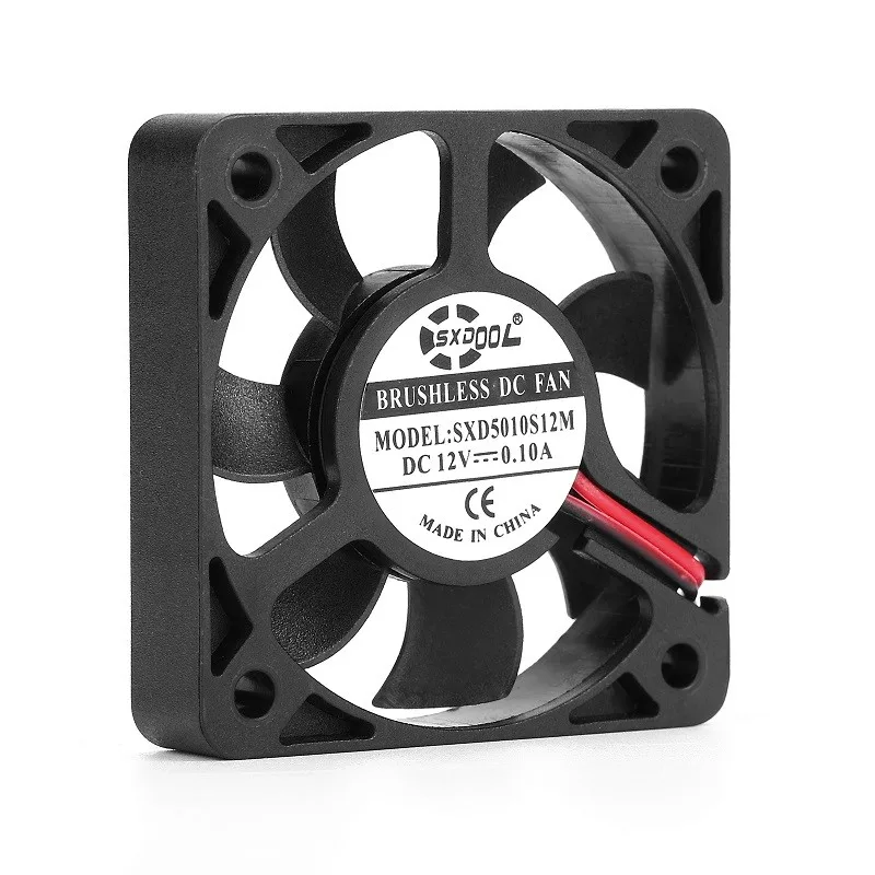 SXDOOL SXDOOL SXD5010S12M 50mm 10mm 12V 2-pin case fan — product photo