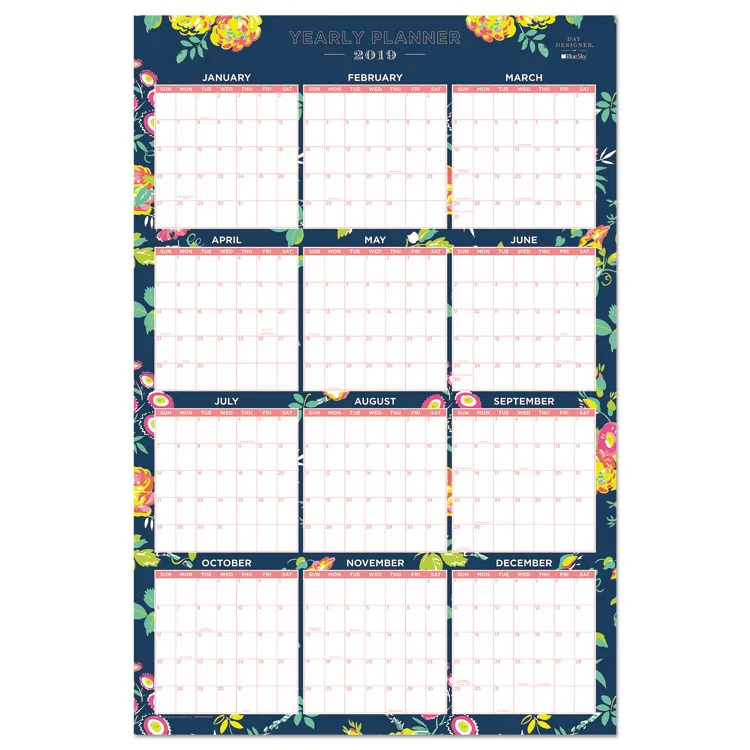 Blue sky Blue Sky BLS103632 Laminated Wall Calendar 36 x 24 2020 — product photo