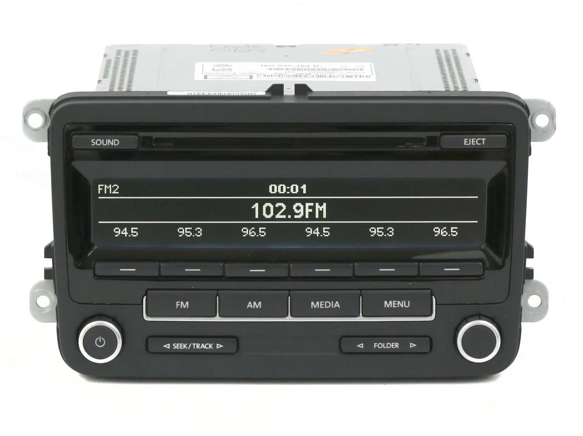 1 Factory Radio 1 Factory Radio 1K0 035 164 D AM FM CD Receiver Code Included — product photo