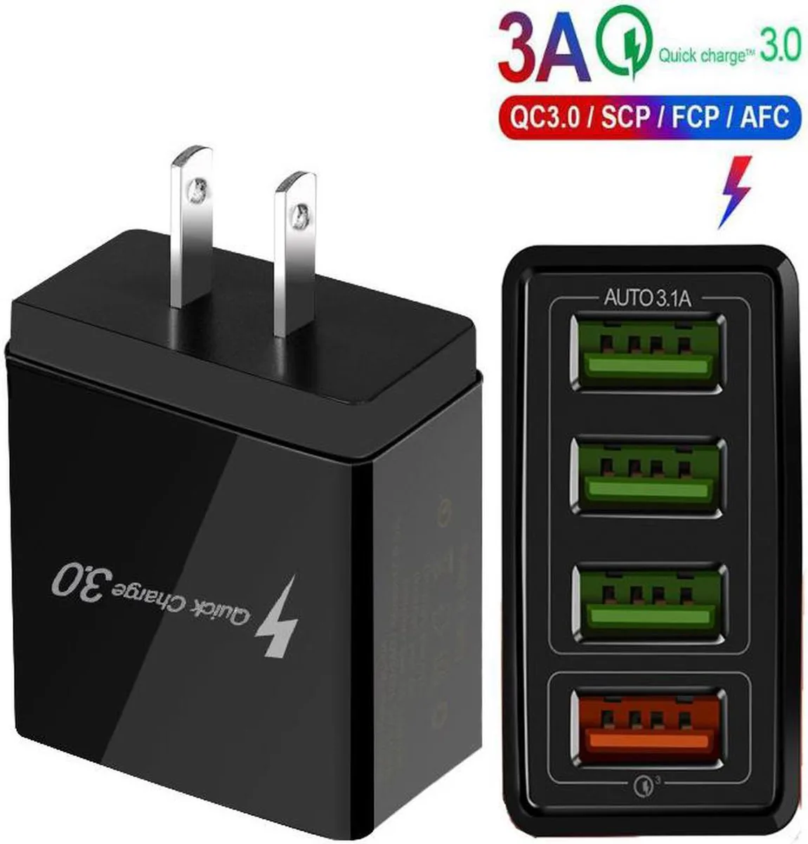 SMUGDESK SMUGDESK 48W 4-Port USB Charger Black — product photo
