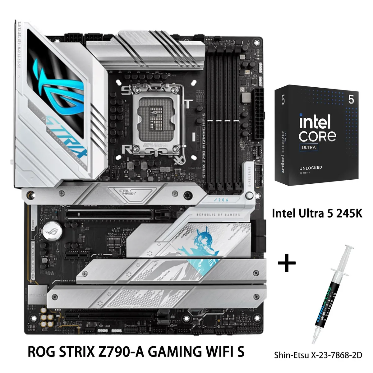 ASUS ASUS ROG STRIX Z790-A GAMING WIFI S Intel motherboard & Ultra 5 245K CPU combo — product photo