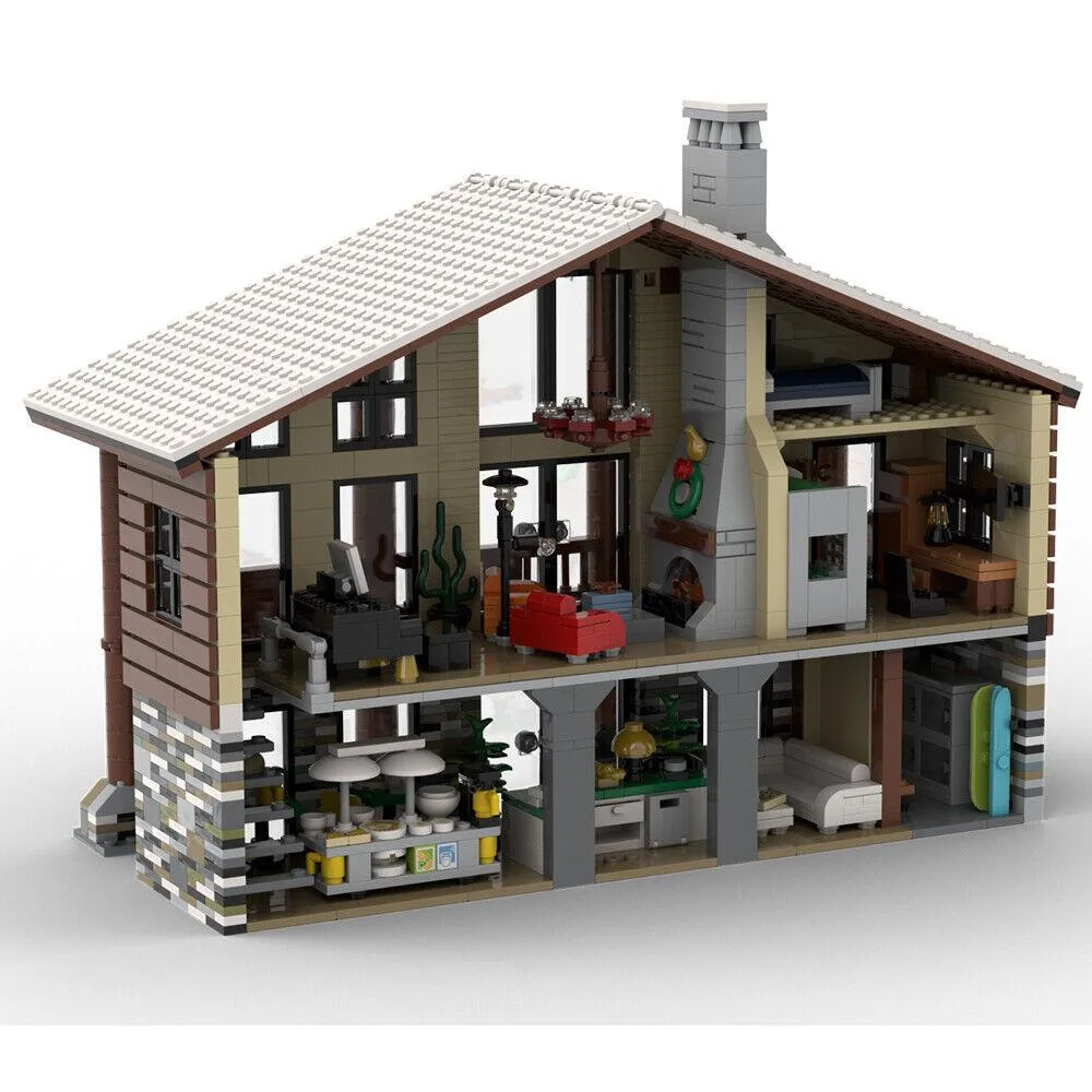 ZITIANYOUBUILD ZITIANYOUBUILD MOC-158007 Winter Village Ski Lodge educational building set — product photo