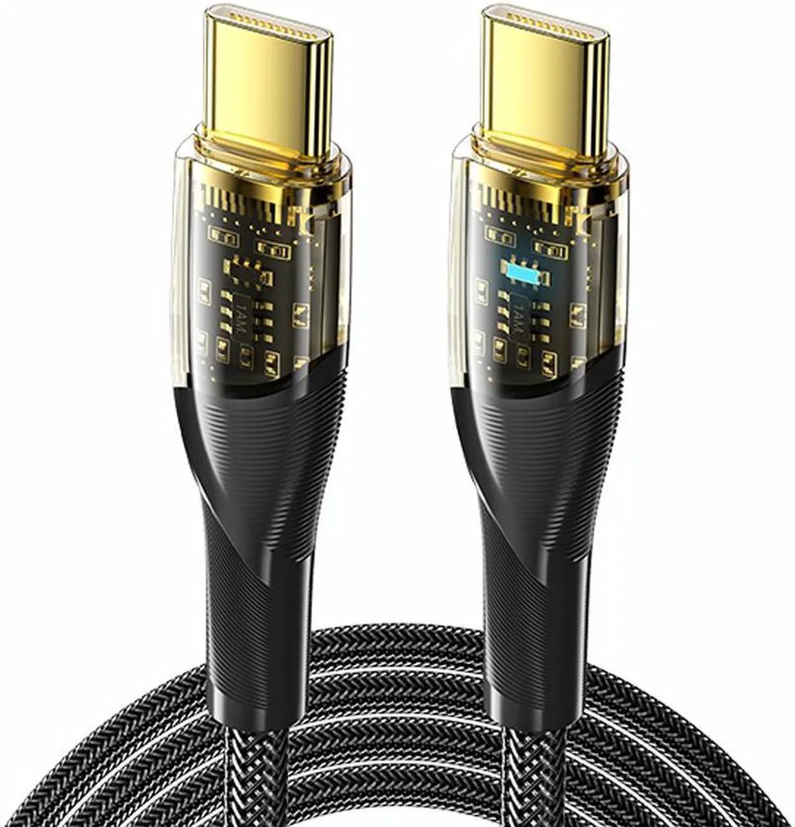 SMUGDESK SMUGDESK USB C to USB C Cable 6.6ft 100W 5A Transparent Shell — product photo