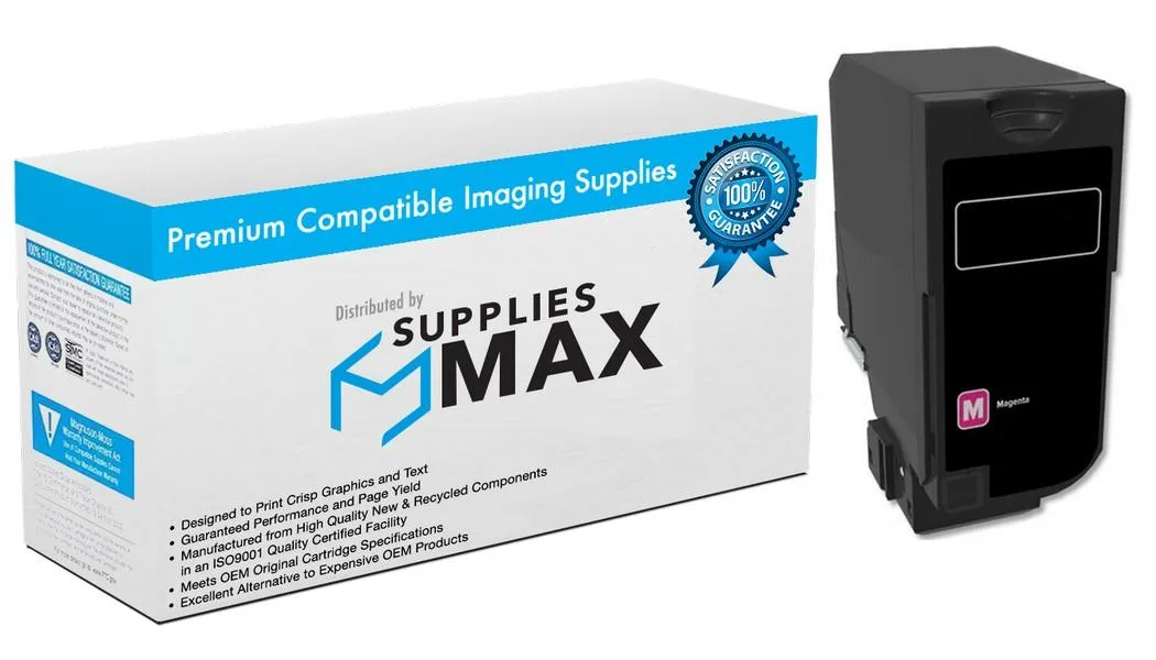 SuppliesMax SuppliesMax LEX74C1HM0 Magenta High Yield Toner Cartridge 12000 Pages — product photo