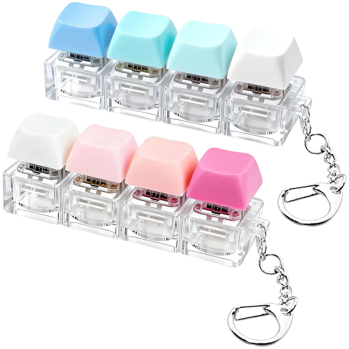  XiawaLangzhuo 2 PCS Keyboard Fidget Toy Blue Pink — product photo