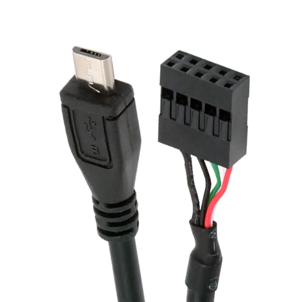Fervit Fervit USB 2.0 Motherboard 9pin 10pin Header to Micro USB 5Pin Cable 50cm — product photo