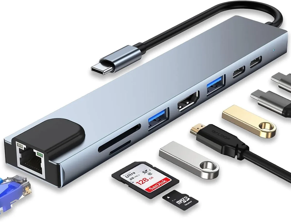 Redpepper Redpepper 8-in-1 USB-C Hub Adapter 4K HDMI 100W PD — product photo
