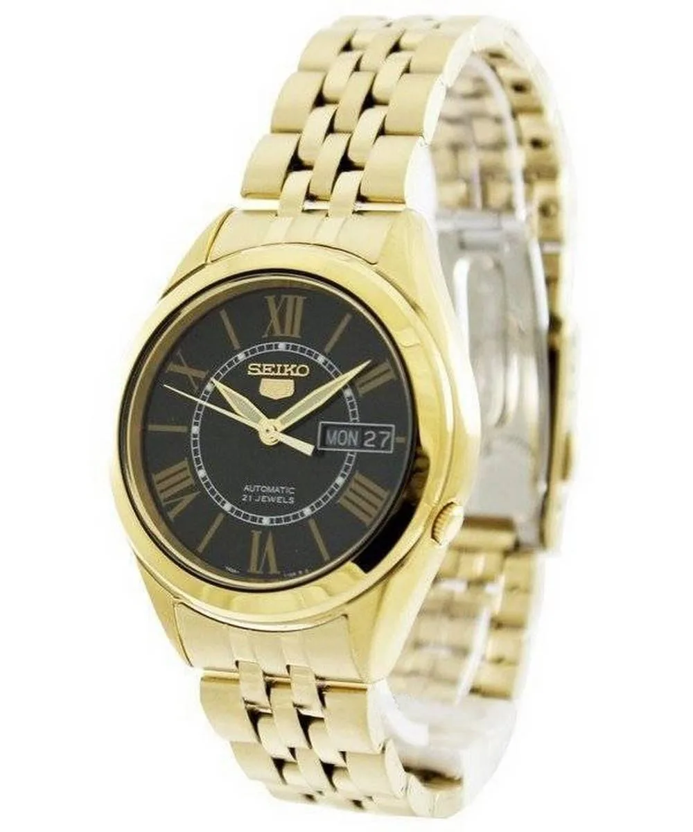 Seiko Seiko 5 SNKL40K1 Automatic 21 Jewels Gold Tone Stainless Steel 37mm 30M Water Resistant Men's Watch — product photo