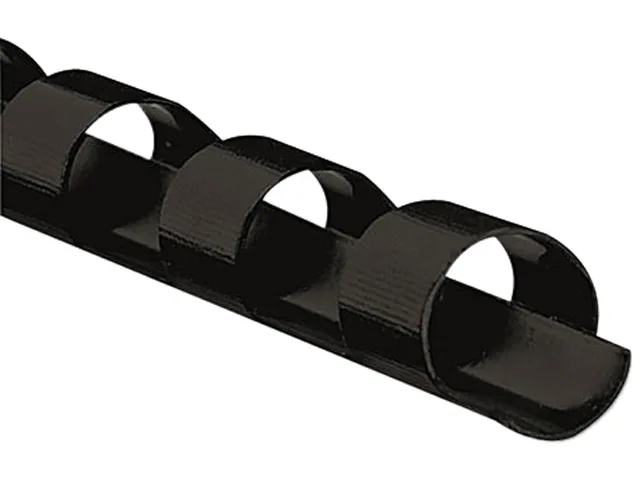 FELLOWES FELLOWES 52322 Plastic Comb Binding 3/8" 55 Sheet Black 25 Pack — product photo