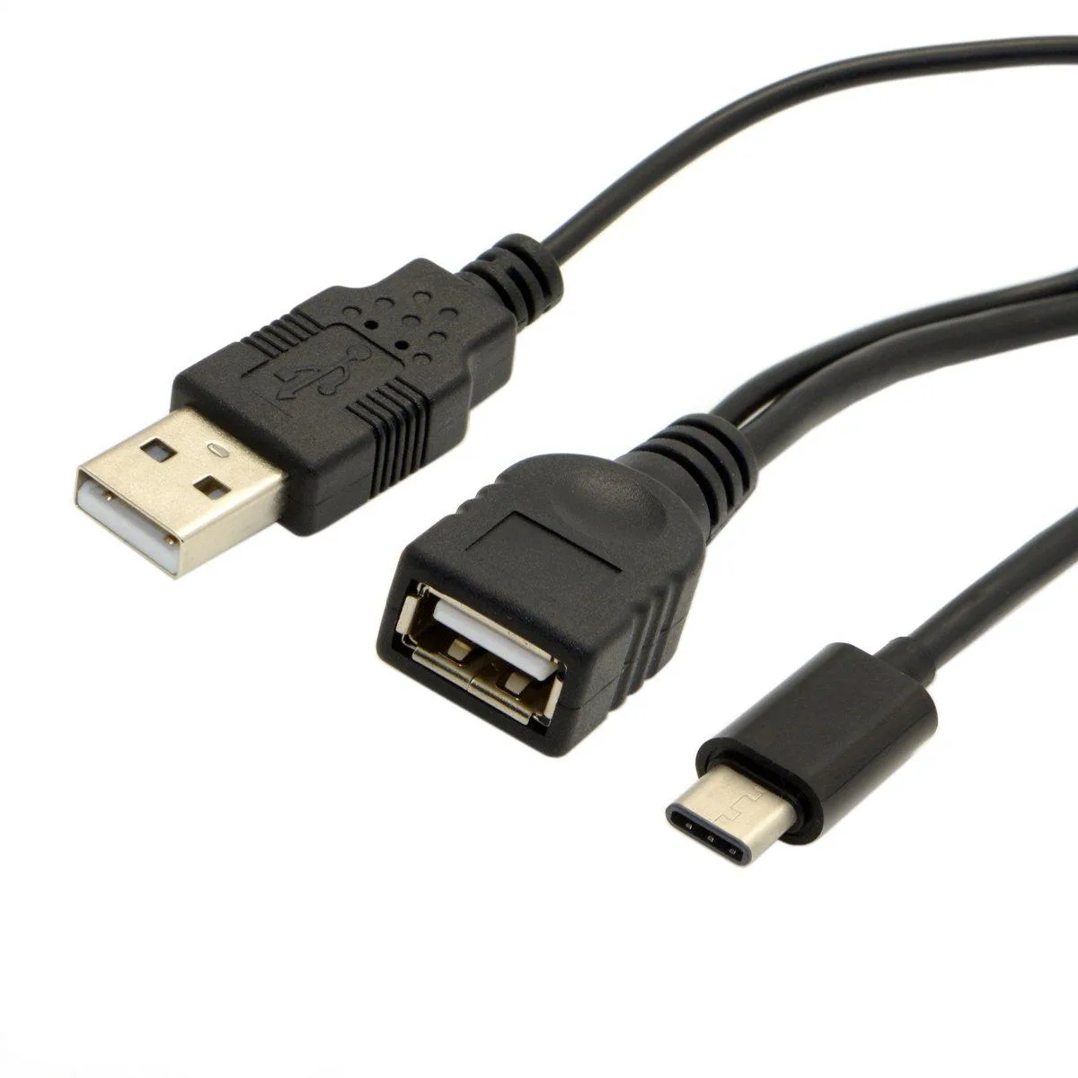 BUCIER BUCIER USB-C 3.1 to USB 2.0 Female OTG Cable with Extra Power — product photo