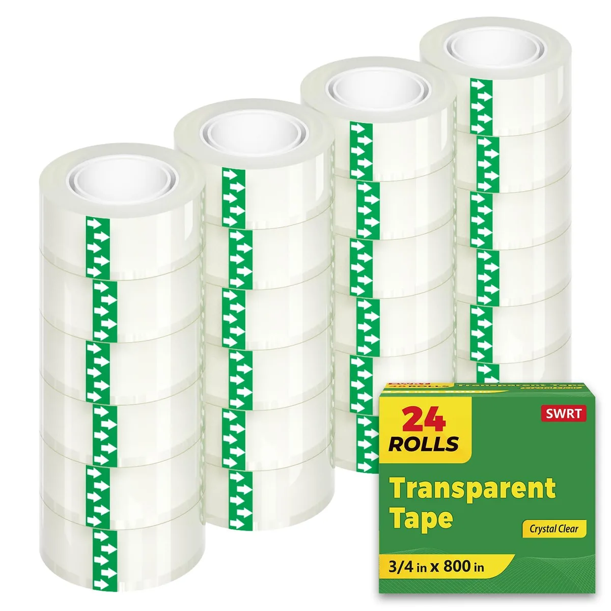  24 Rolls Clear Tape Refills 3/4 in x 800 in — product photo