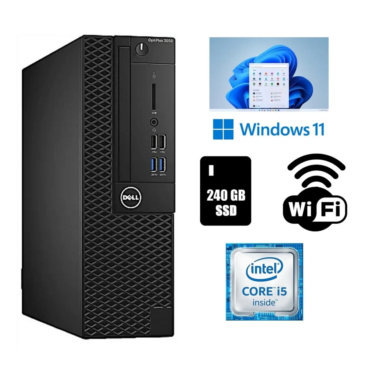 DELL DELL OptiPlex 3050 SSF Core i5-7500T 16GB DDR4 240GB SSD desktop PC — product photo