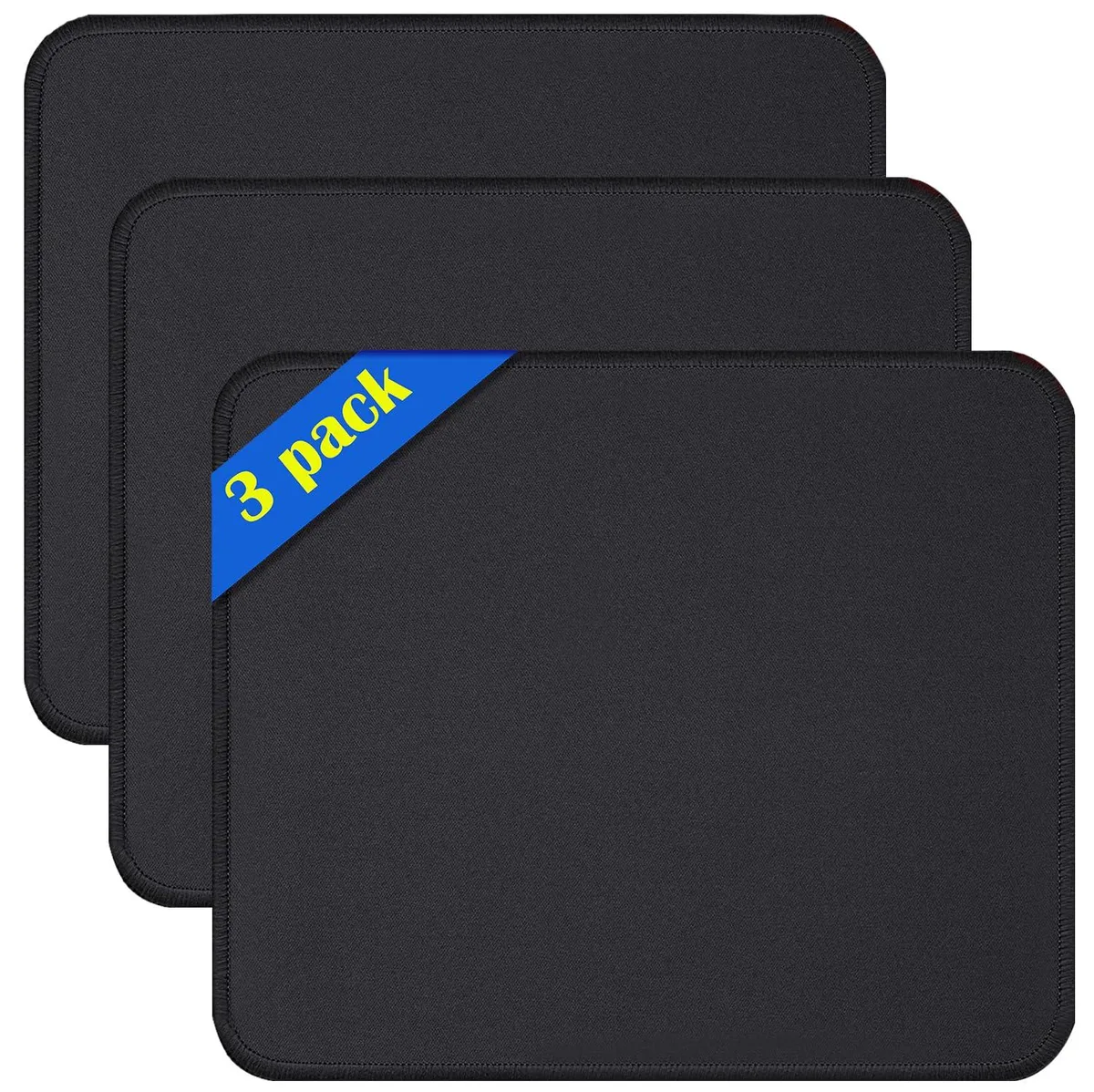  VOSZT Mouse Pads 3 PCS Black 10.2 x 8.3 in — product photo
