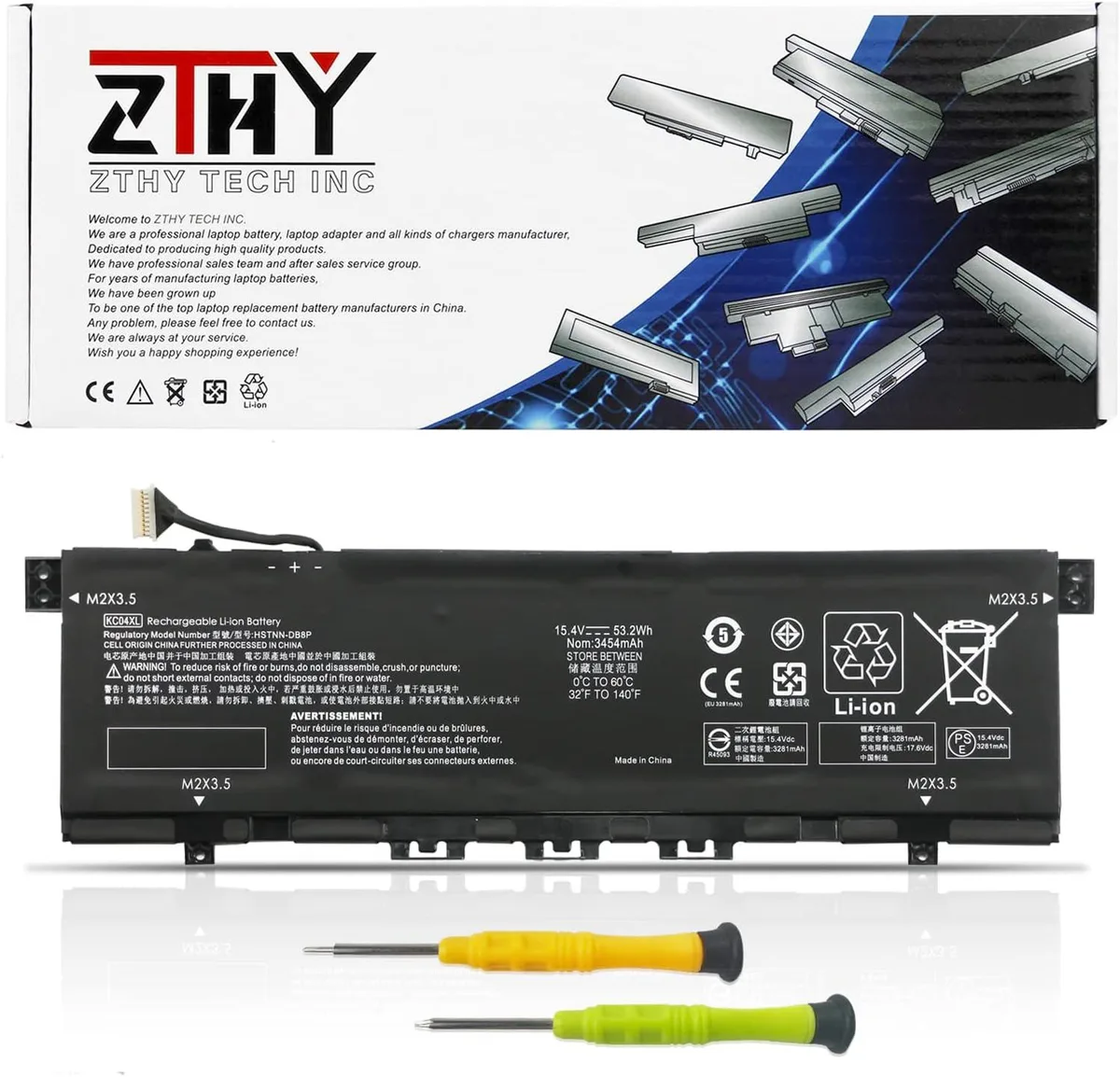TAURKENAM TAURKENAM KC04XL laptop battery 15.4V 53.2Wh 4Cell — product photo