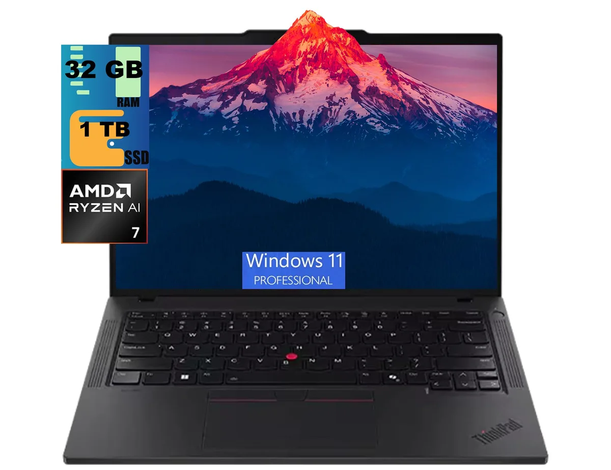 Lenovo Lenovo ThinkPad P14s laptop, AMD Ryzen AI 7 350, 32GB, 1TB, Windows 11 Pro — product photo