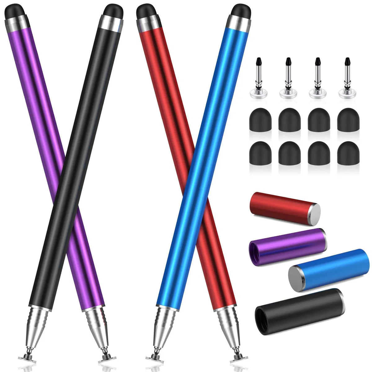 MEKO 4-Pack 2-in-1 Stylus Pens with 12 Tips — product photo