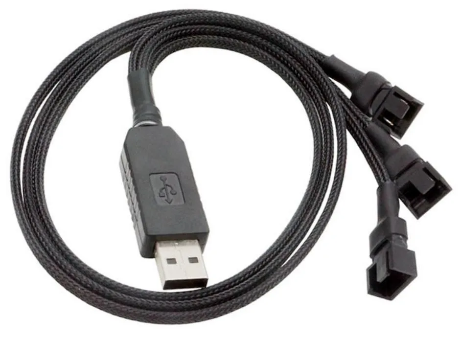TeKit TeKit USB to 3× 3/4-Pin PWM 5V Fan Splitter Cable 1.6 ft — product photo