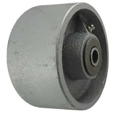 Gray cast iron caster wheel with roller bearing and spanner bushing