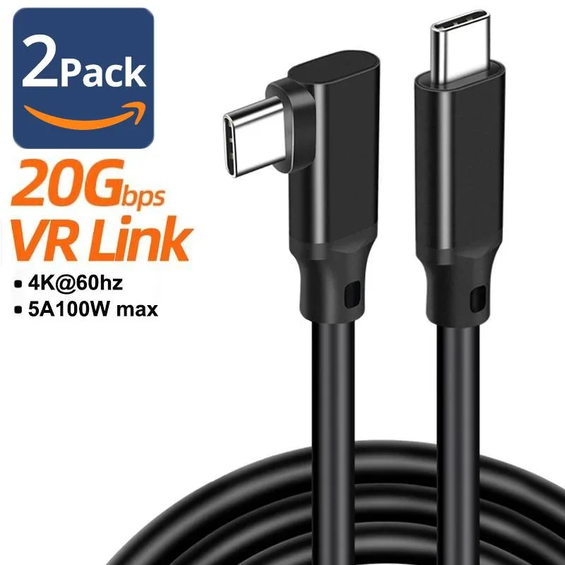 LUOM LUOM 100W USB 3.2 Gen 2.2 cable 20Gbps 100W 4K 60Hz 6.6ft 2 pack — product photo