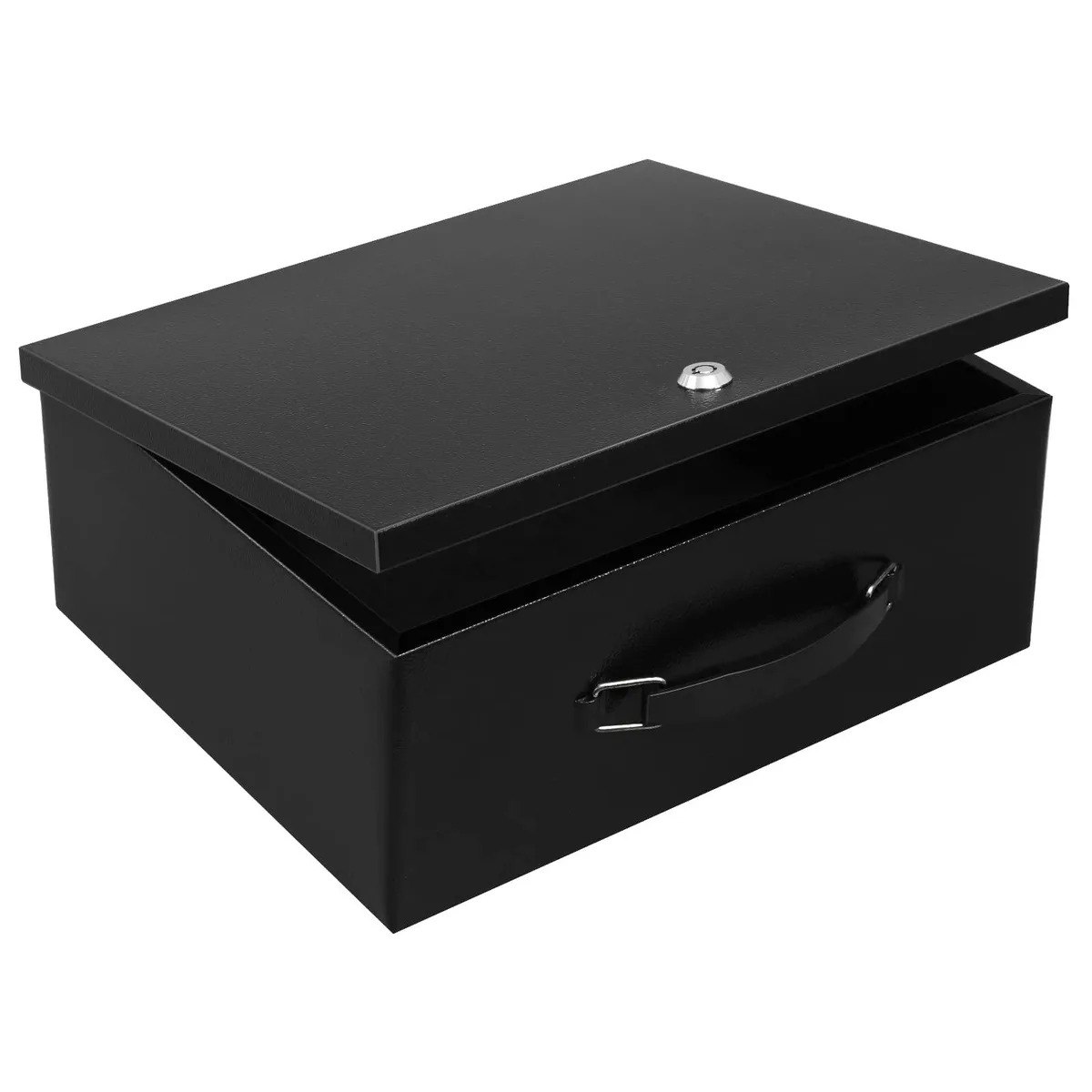  Dalmbox Portable Fireproof Safe 13.2" x 11" x 5.1" Black Key Lock — product photo