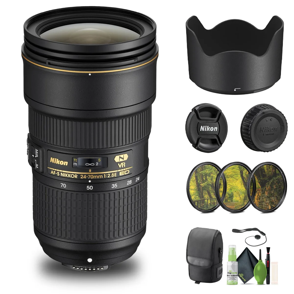 Nikon Inc Nikon AF-S NIKKOR 24-70mm f/2.8E ED VR Lens + Filter Kit (20052) — product photo