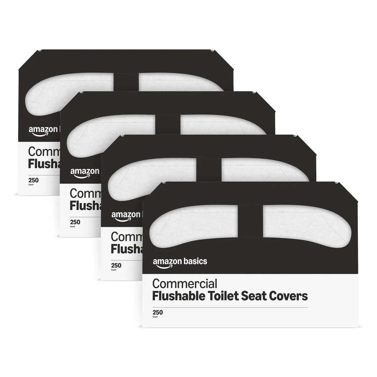  Disposable Toilet Seat Covers 4 Packs 250 Count Toilet Accessories — product photo