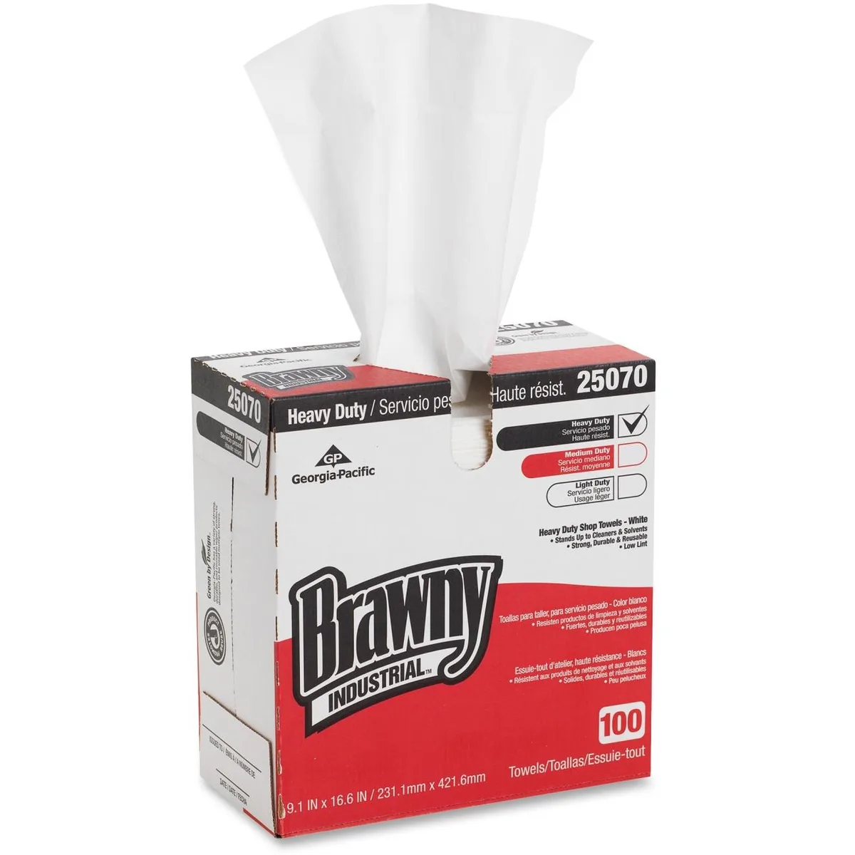 Georgia Pacific Georgia Pacific 25070CT Brawny Industrial Towels 500 Count 9.10 x 16.50 in — product photo