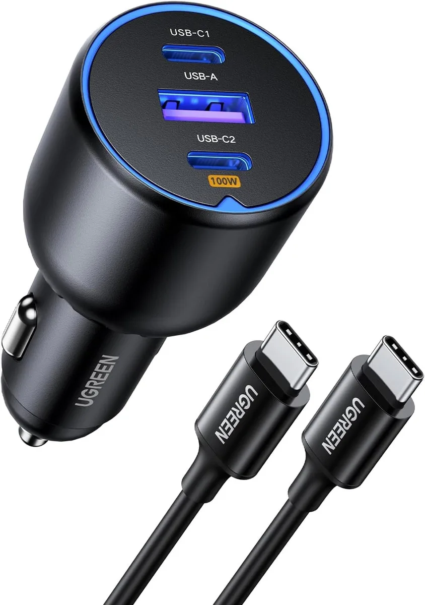FLEANE FLEANE 130W USB C Car Charger PD 100W + PD 30W ac adapter — product photo