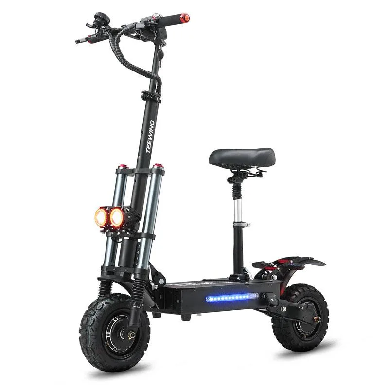 TEEWING TEEWING X5 Electric Scooter with Seat 6000W 60V 38Ah 11 Inch Tires — product photo