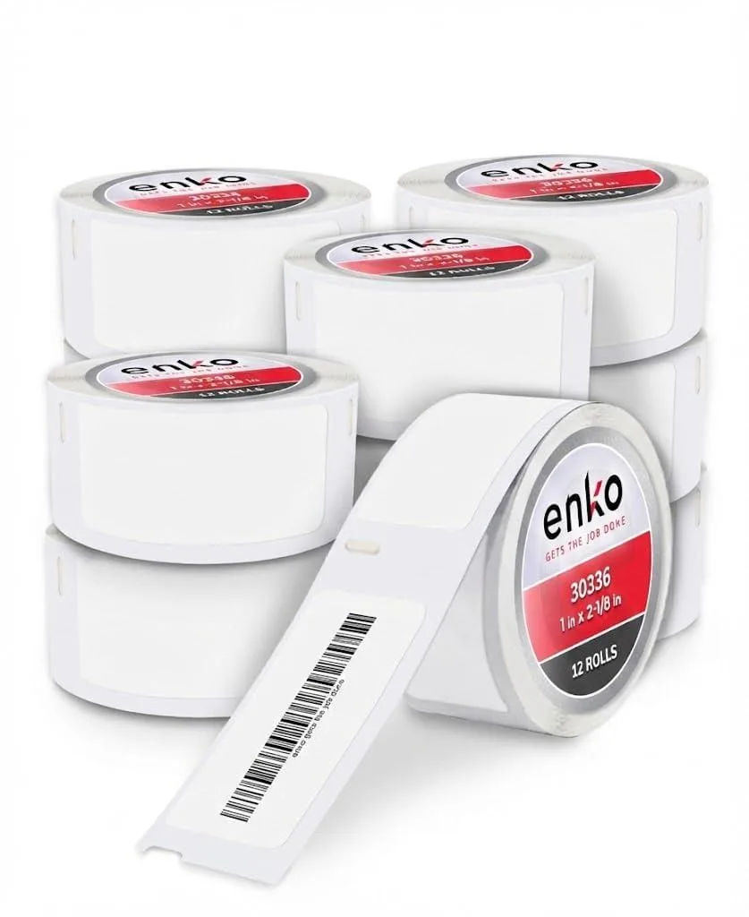 30336 Direct Thermal Labels 12 Rolls 6000 Labels 1 x 2-1/8 inches — product photo