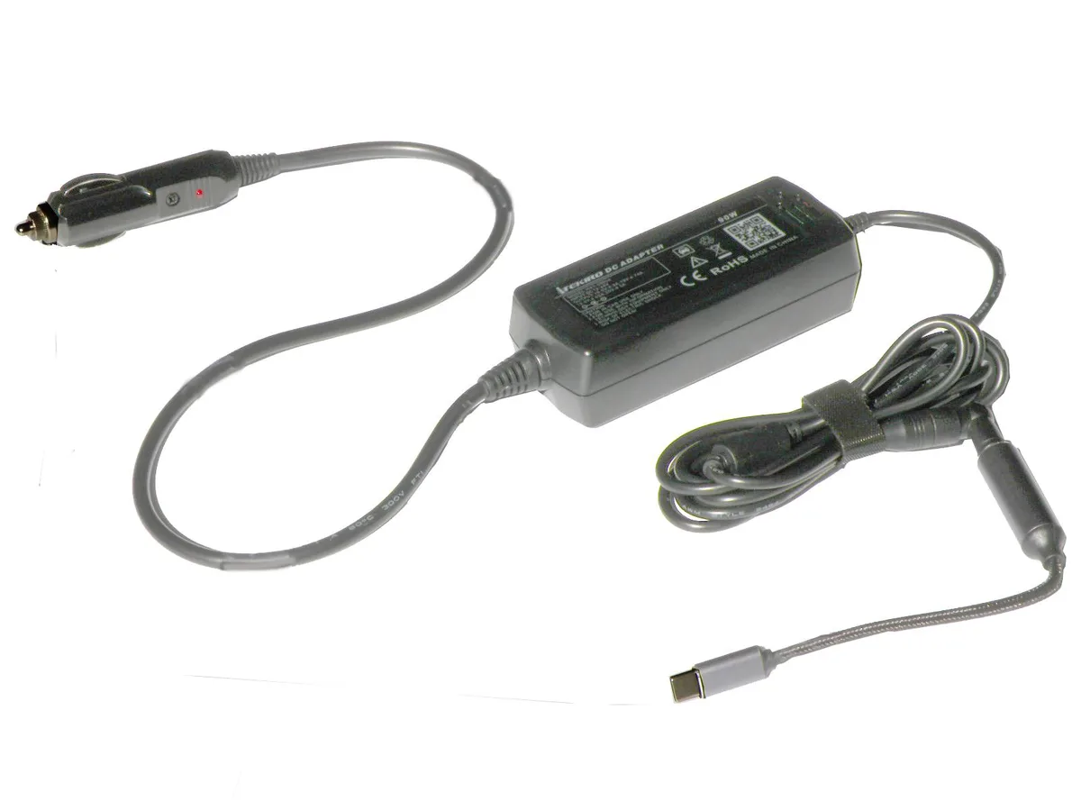 iTekiro iTekiro 65W USB-C Car Charger for ThinkPad 11e 13 Yoga Gen 6 A285 A485 E14 E15 E16 Chromebook Duet — product photo
