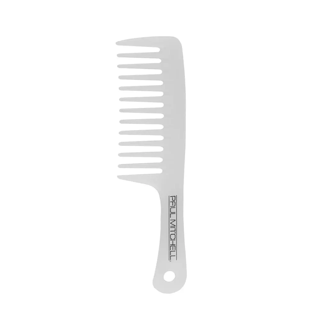 Wide-tooth comb in opaque plastic, 9.62 inches long
