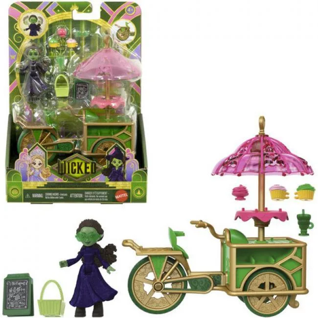 Mattel Mattel JFM34 Wicked Emerald City Dessert Cart with 2.75-inch Elphaba Doll — product photo