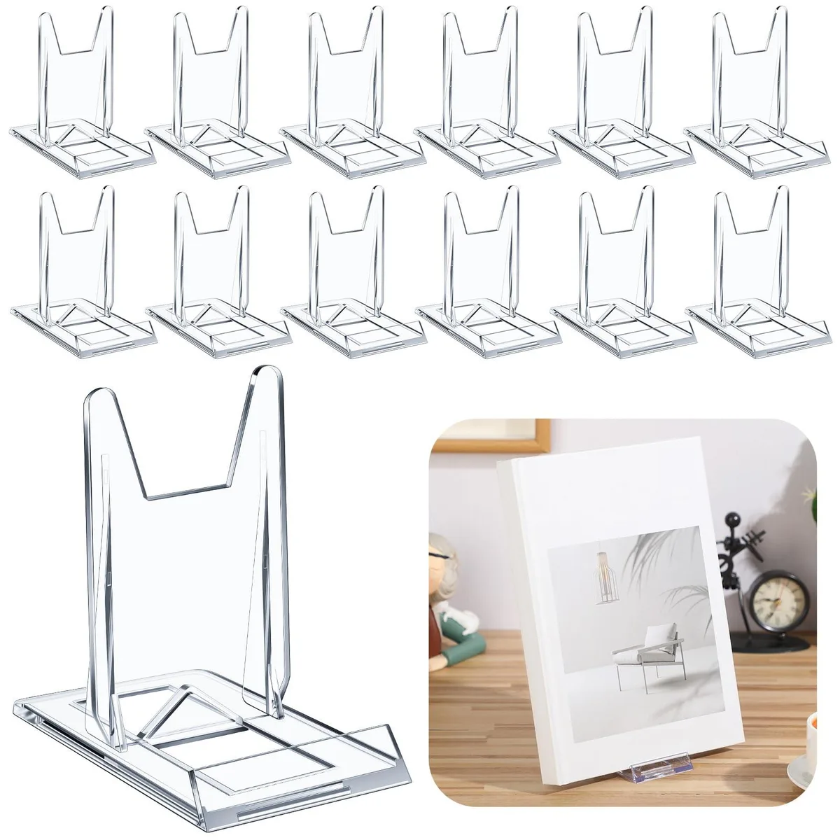  Memorywuu QUQ-Memorywuu-0807 Acrylic Easel 6 Pack 4.2 x 4.3 x 2.35 Inch — product photo