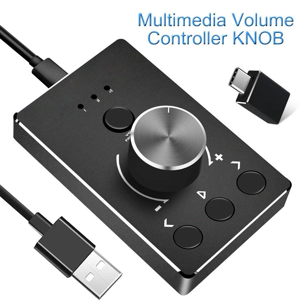 WRIARICH WRIARICH OZU8 USB Multimedia Knob Dual USB Type-C 5.4×3.5×2.1 in — product photo