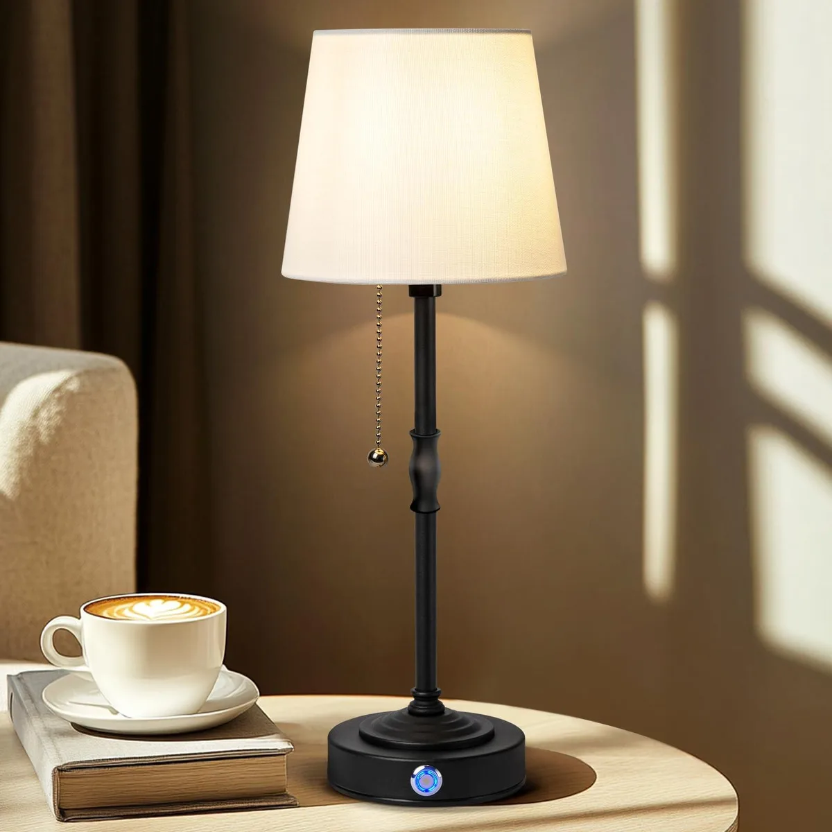  Generic 1198-TABLE-LAMP-ROMA-BLK Cordless Table Lamp 5200mAh 3-Level Black — product photo