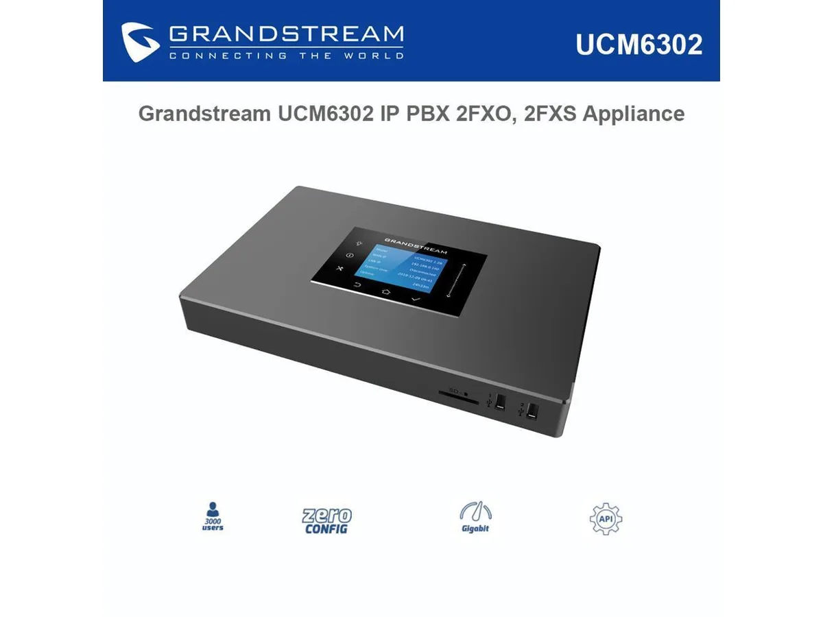 Grandstream Grandstream UCM6302 IP-PBX 2 FXS 2 FXO 3x10/100/1000 — product photo