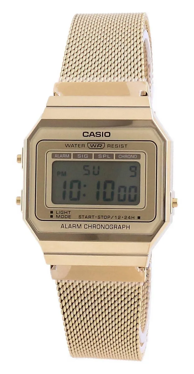 CASIO CASIO A700WMG-9A Gold Tone Stainless Steel Digital Watch — product photo
