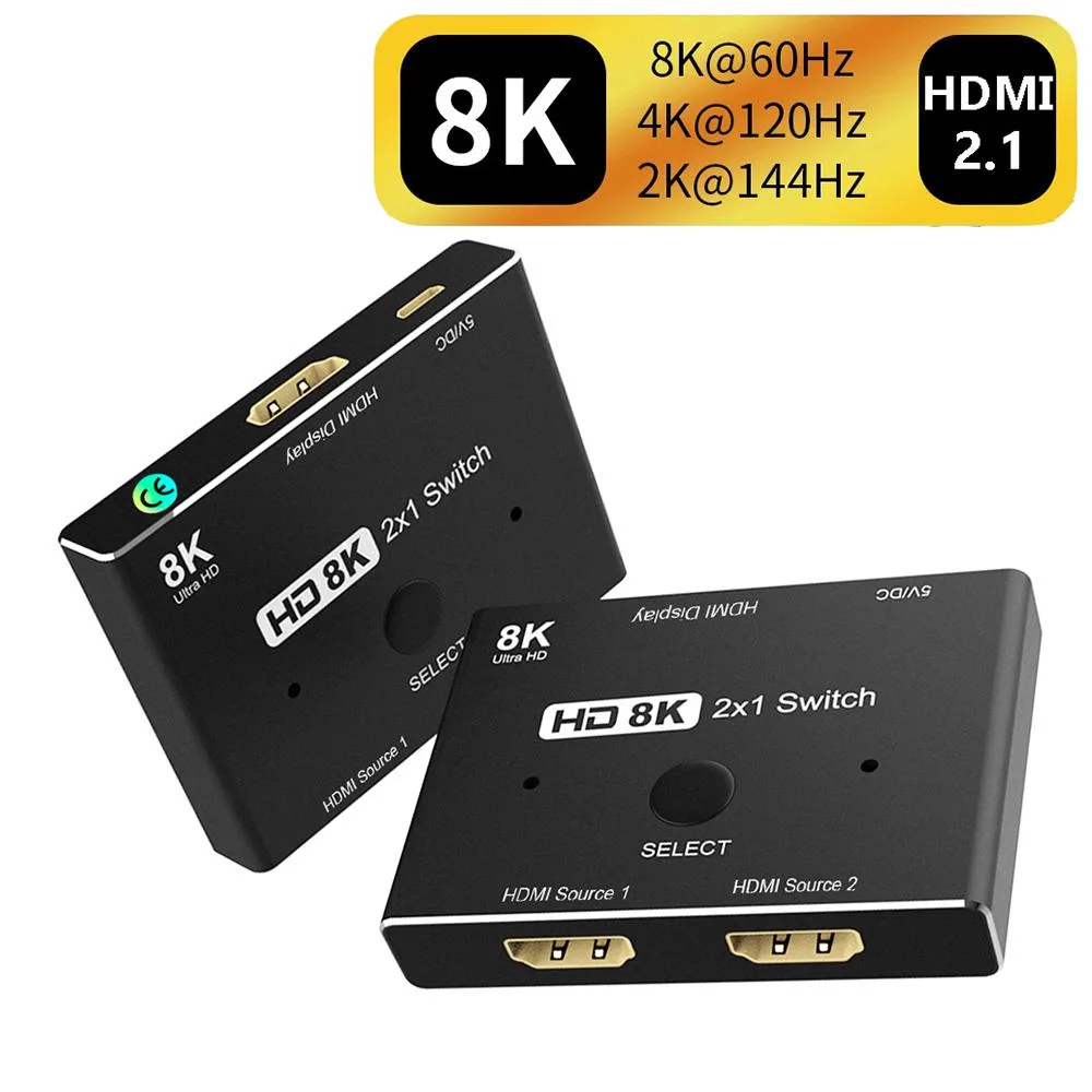 ESTONE ESTONE TJ-A002 2-in-1-out HDMI 2.1 switch 8K 60Hz 4K 120Hz — product photo