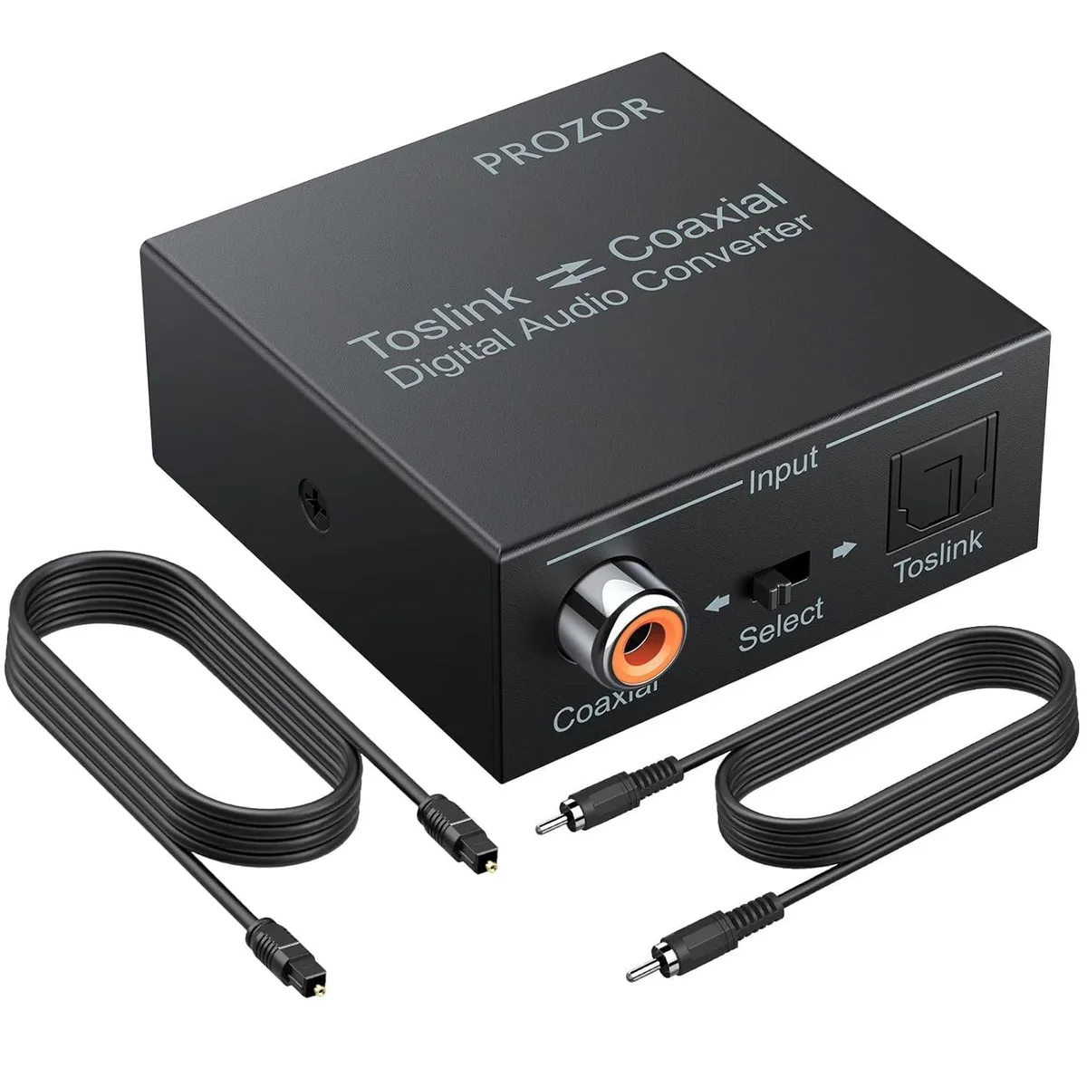  RCA PST148 Bidirectional Coaxial Optical Converter 192kHz 24bit audio adapter — product photo
