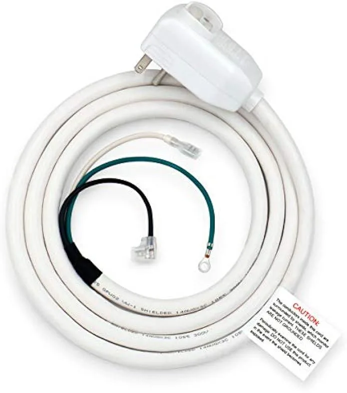 TAURKENAM TAURKENAM 7.5FT LCDI Power Cord 120V 10A 1200W 18AWG 5-15P White — product photo