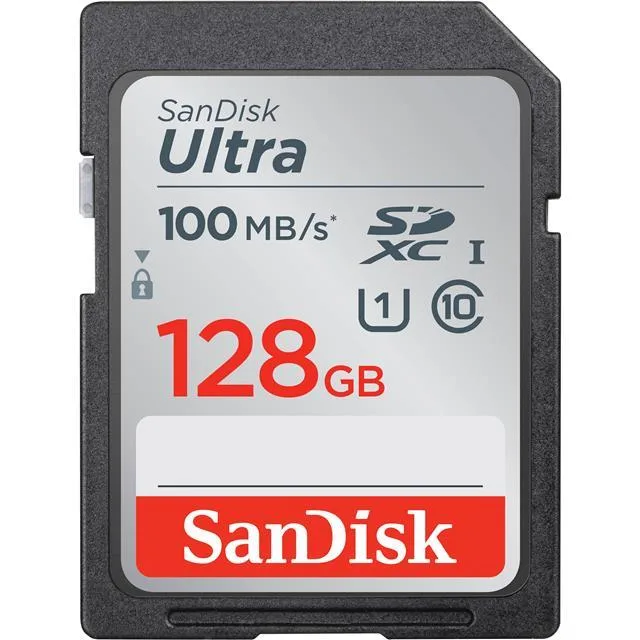 SanDisk SanDisk Ultra 128 GB Class 10 UHS-I U1 SDHC memory card — product photo