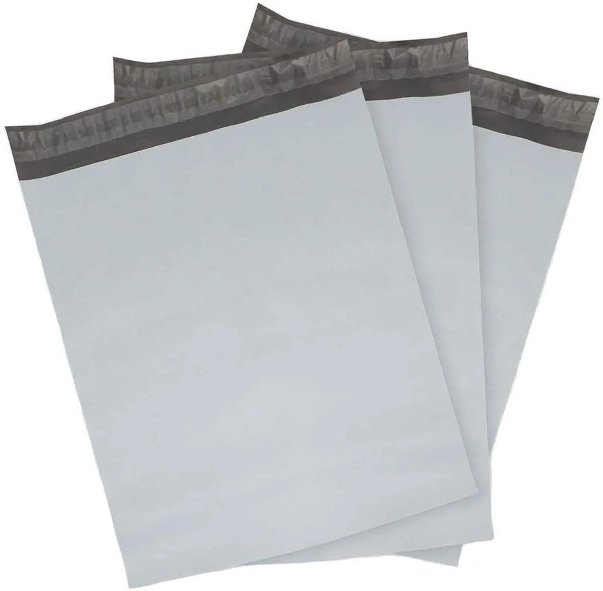 Pack of 100 white poly mailers 6x9 inches self-seal