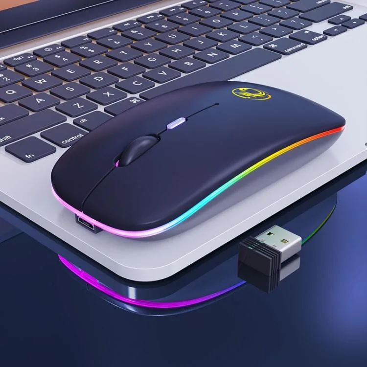 allentian allentian E-1300 1600 DPI Wireless Mouse Charging Luminous Edition Black — product photo