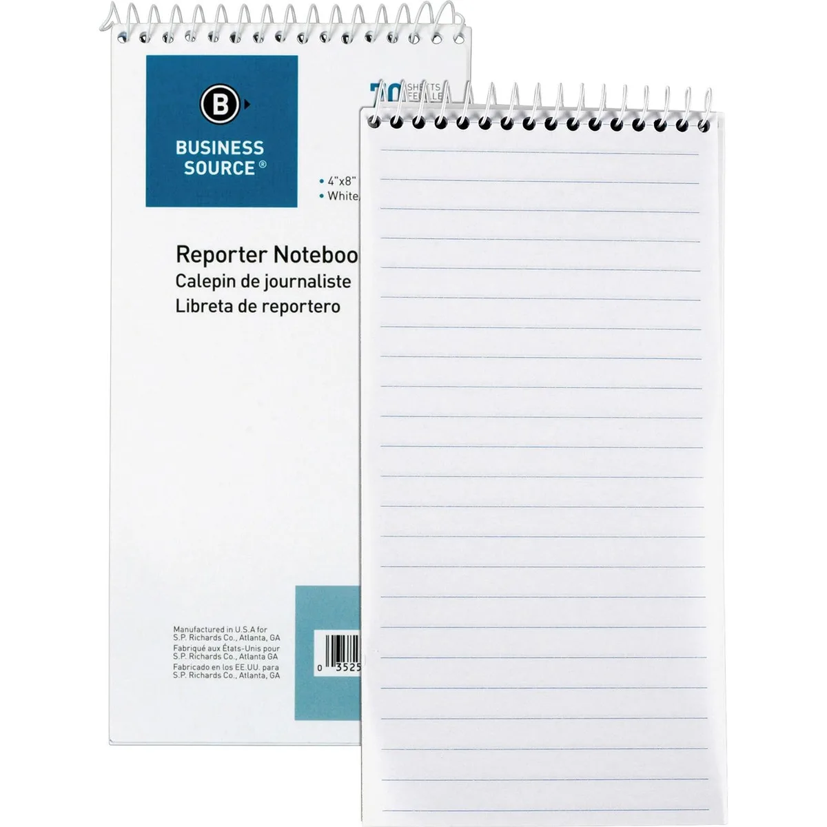 Business Source Business Source 10972 Reporter's Pocket Notebook Gregg Ruled Spiral 70 Sheets — product photo