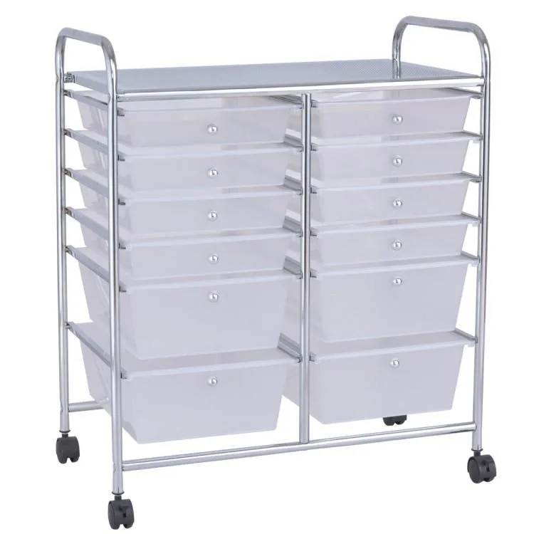 SlickBlue SlickBlue 12-Drawer Rolling Cart White — product photo