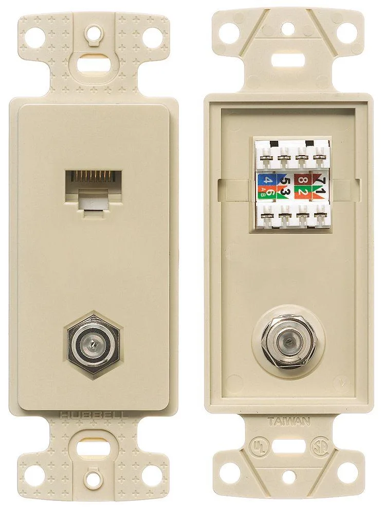 Hubbell Incorporated Hubbell Incorporated NS785I Wall Plate and Jack — product photo