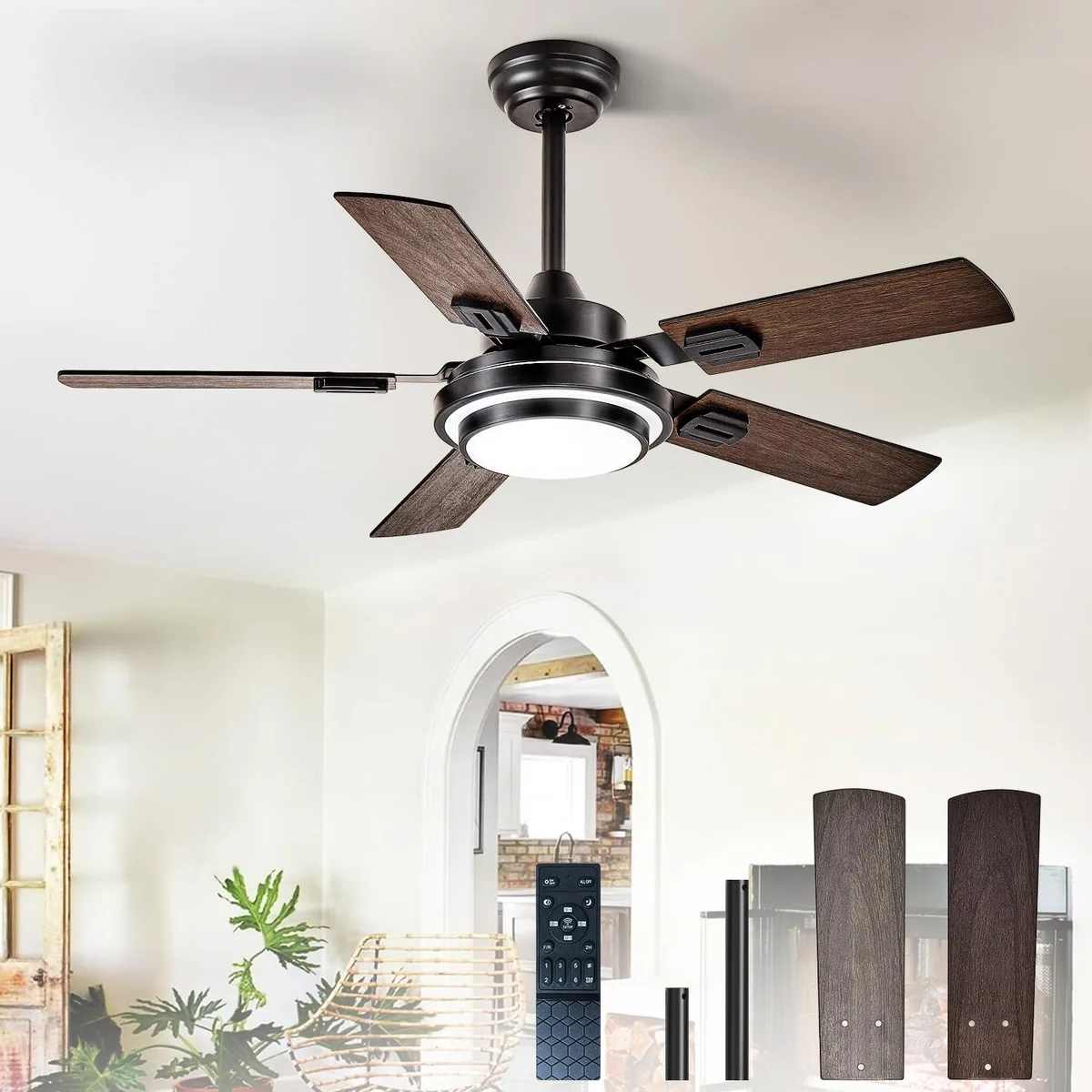  Depuley WS-FPZ187-30C-BK-AP 42-Inch Ceiling Fan — product photo