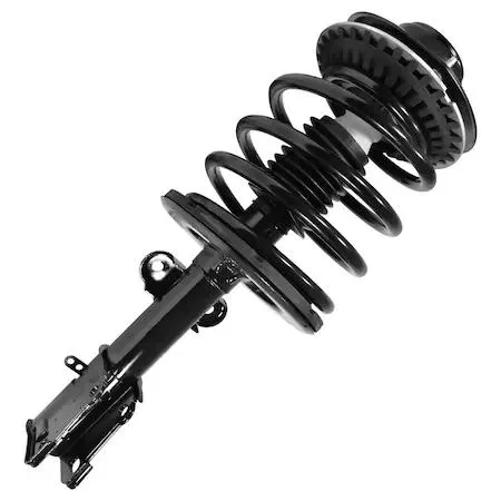 Unity 11072 front right complete strut assembly, silver metal coil spring and housing